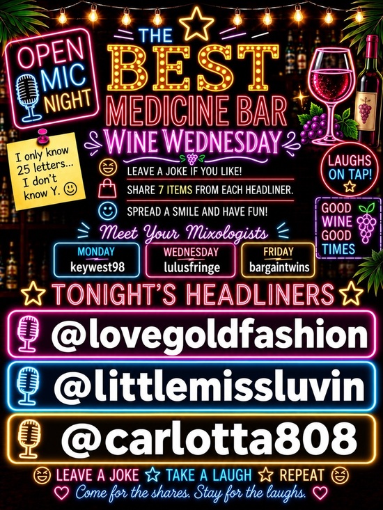 Artisan Jewelry - 🍷 THE BEST
MEDICINE
BAR IS OPEN
FEATURES
R UP ⬆️
PLS
COME
SHARE